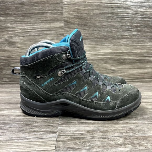 Lowa Shoes - Lowa Levante GTX Qc Mid Black & Blue Hiking Boots Women's Shoes Size 7